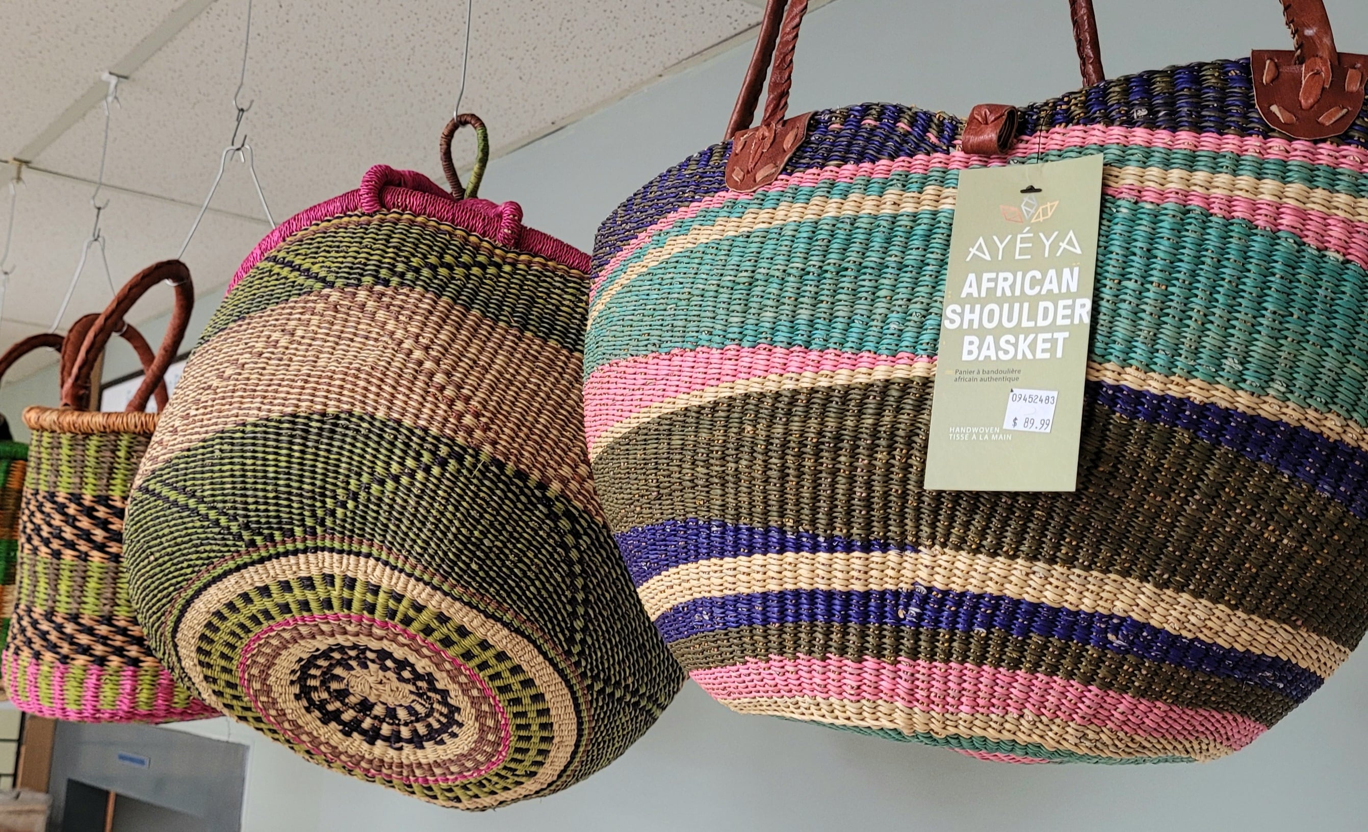 Authentic hand woven African baskets